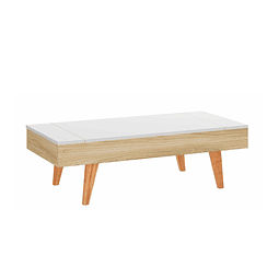 Mesa Centro Con Almacenamiento Nature/Blanco 1002 Leaves