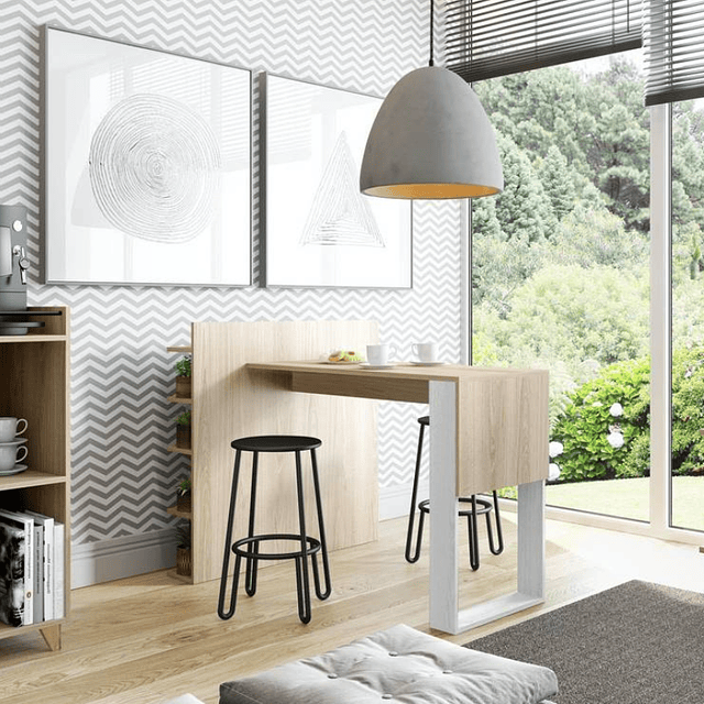 Mesa Panel Mutiuso 1002 Smart Blanco/Beige