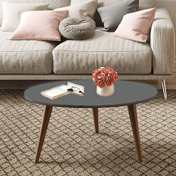 Mesa De Centro Oval 1007 Retro Gris