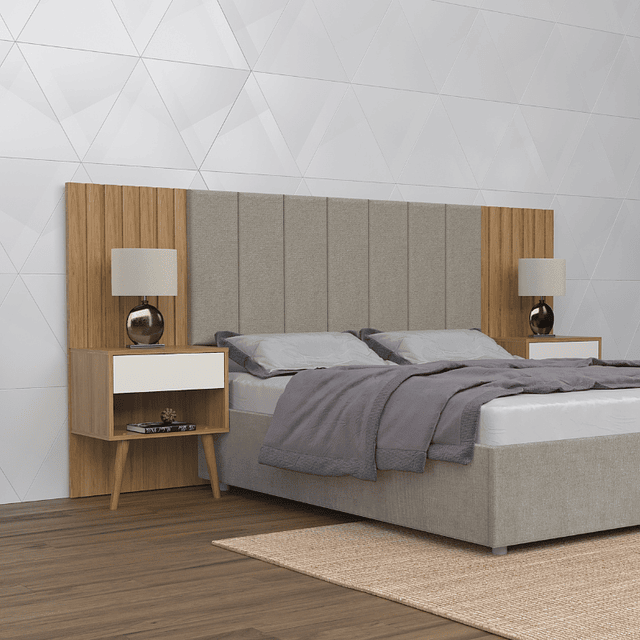 Set Respaldo Cama Zara 2 Plazas Camarú 