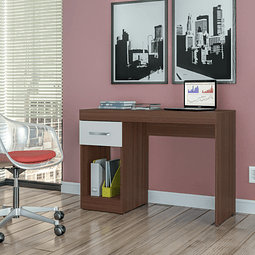 Mesa De Escritorio Con Cajon Avellana