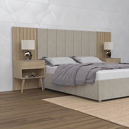 Set Respaldo Cama Zara 2 Plazas Hanover