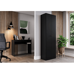 Estante Multiuso Parana 2 Puertas Negro Mate