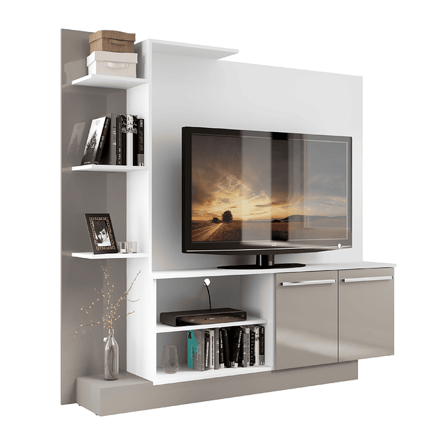 Rack Tv Verona Blanco Gris