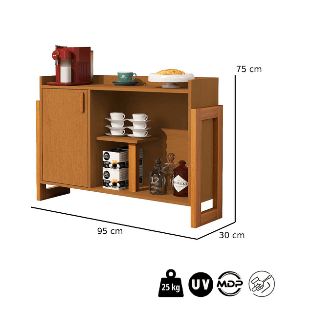 Buffet Luxor Caramelo