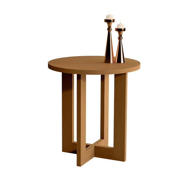 Mesa Lateral Redonda Be Caramelo 