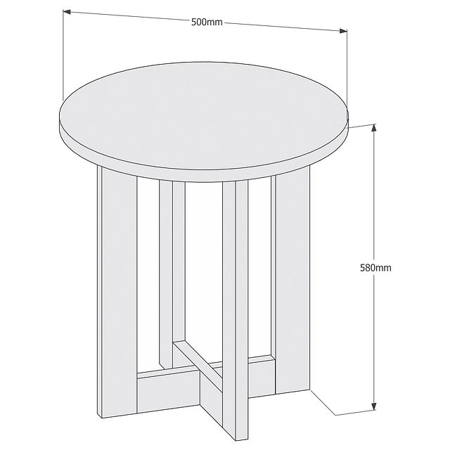 Mesa Lateral Redonda Be Caramelo 