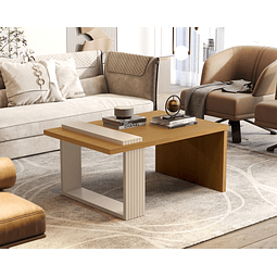 Mesa de centro boho caramelo perla