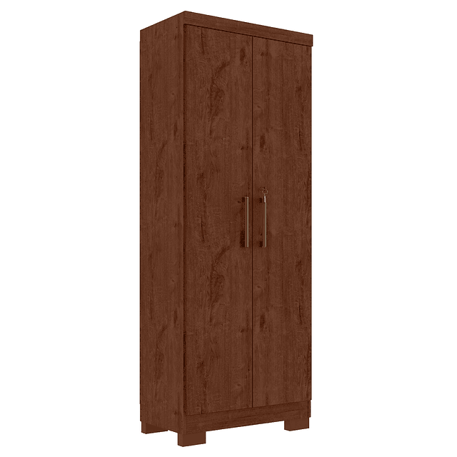 Estante Con Puertas Multiuso Café Mate Cinza