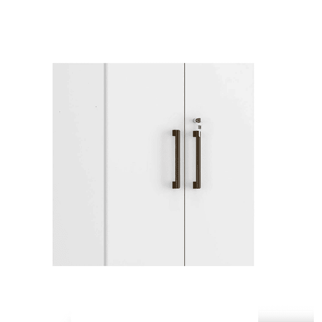 Estante Con Puertas Multiuso Blanco Mate Cinza