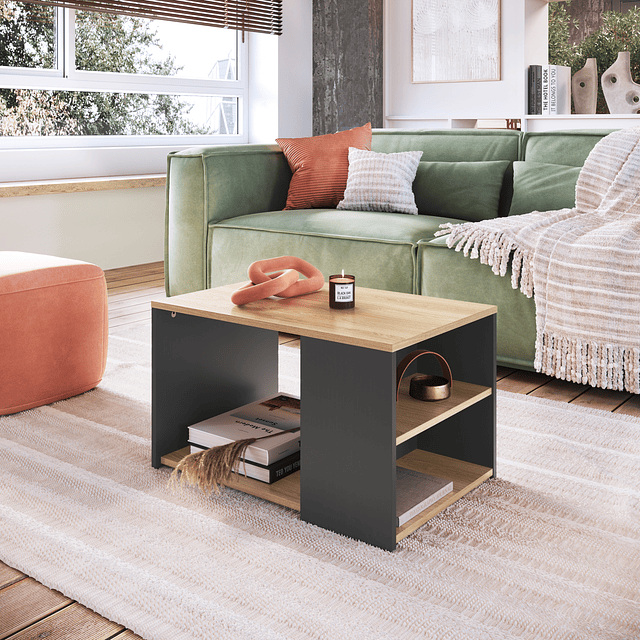 Mesa De Centro Grafito Miel Foggia 