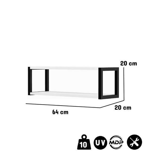 Repisa Pared Berlin2 Blanco  