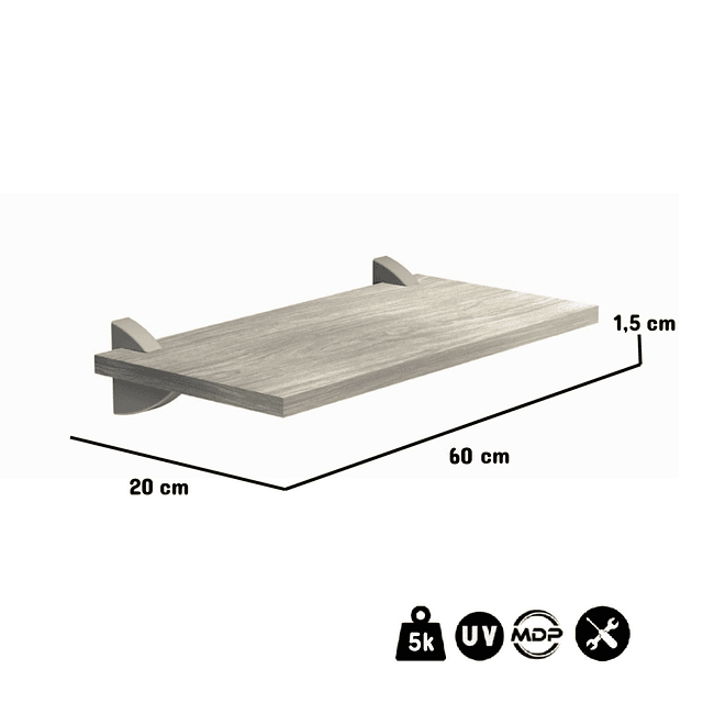 Repisas Concept60 Gris Packx2