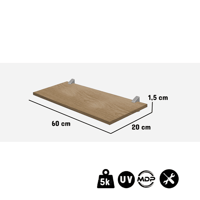 Repisas Concept60 Roble Packx2