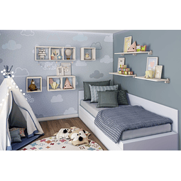 Repisas Kids 40 Blanco Packx2