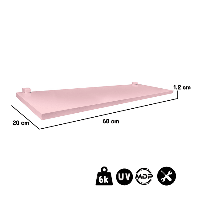 Repisas Kids 60 Rosado Packx2