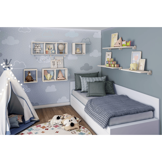 Repisas Kids 60 Blanco Packx2