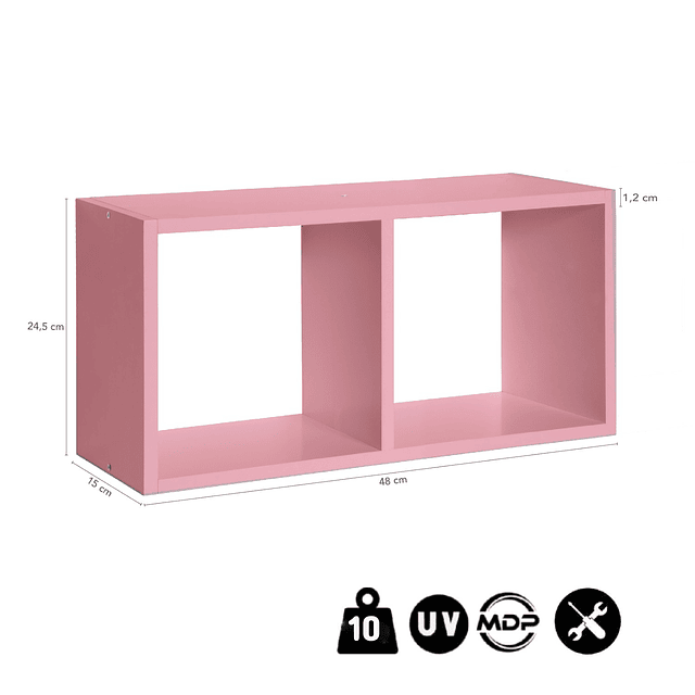Repisa Serenity Doble Rosado 