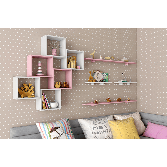 Repisa Serenity Doble Rosado 