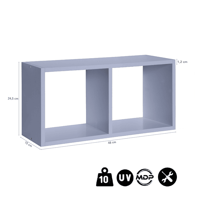 Repisa Serenity Doble Azul 