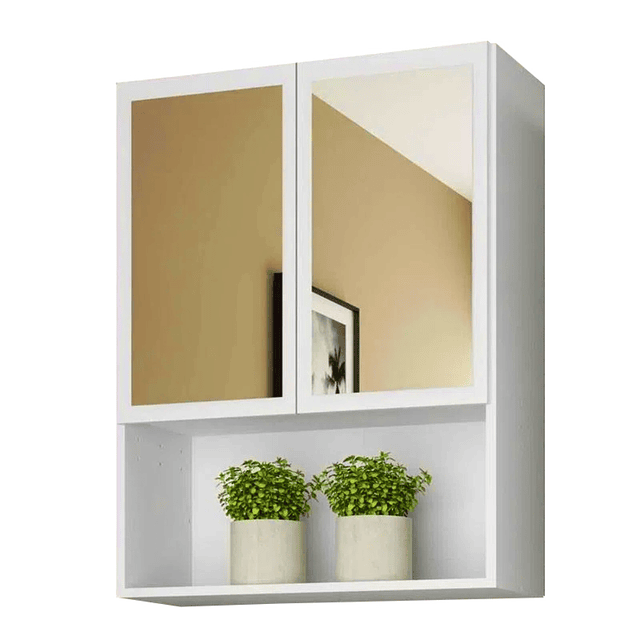 Estante Aereo Multiuso Smart Blanco C/Espejo