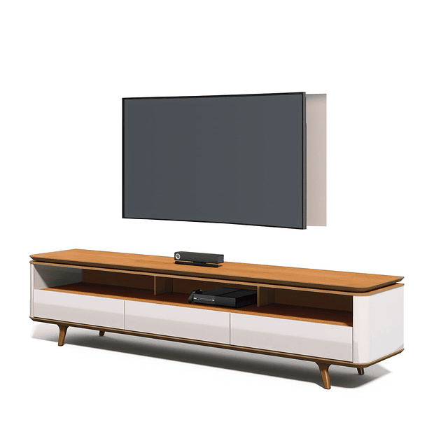 Rack Tv Stand Arc 14233 1.8 Blanco/Caramelo