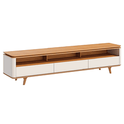 Rack Tv Stand Arc 14233 Blanco/Caramelo