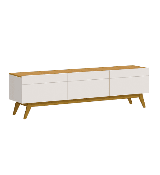 RACK TV STAND CLASSIC 11233 1.8 CAJONES BLANCO/CARAMELO 