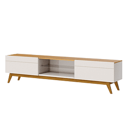 Rack Tv Stand Classic 11833 1.8 Cajones Blanco/Caramelo