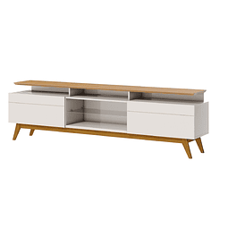 Rack Tv Stand Classic Plus 11933 1.8 Cajones Blanco/Caramelo 