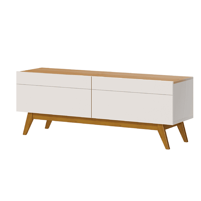 Rack Tv Stand Classic 12233 1.4 Cajones Blanco/Caramelo