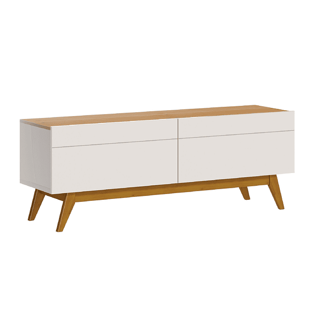 Rack Tv Stand Classic 12233 1.4 Cajones Blanco/Caramelo