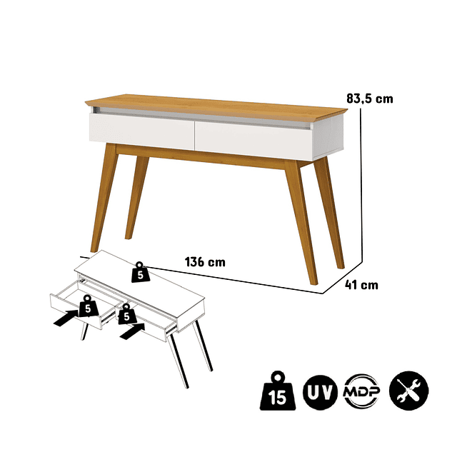 Arrimo Classic 61333 1.36  Cajones Blanco/Caramelo 