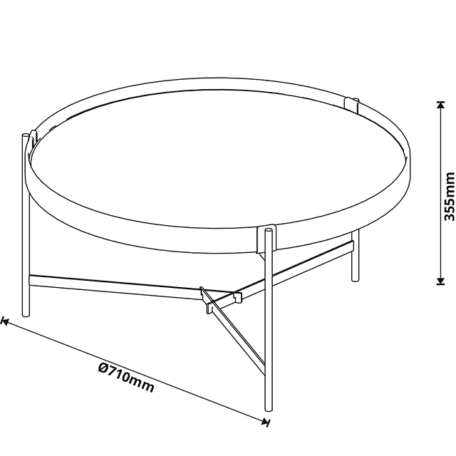 Mesa Centro Aqua Cooper 0.71