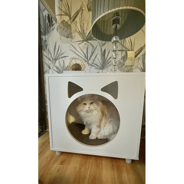 Velador Blanco Pet Para Gato Con Cojín