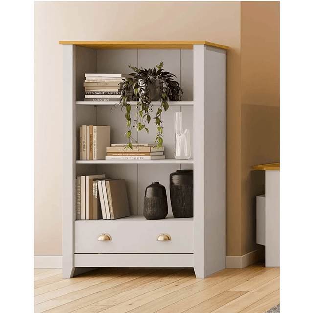 Estante 4 Espacios Ludlow Blanco Miel