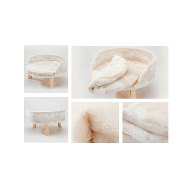 Cama Premiun Beige Para Mascotas