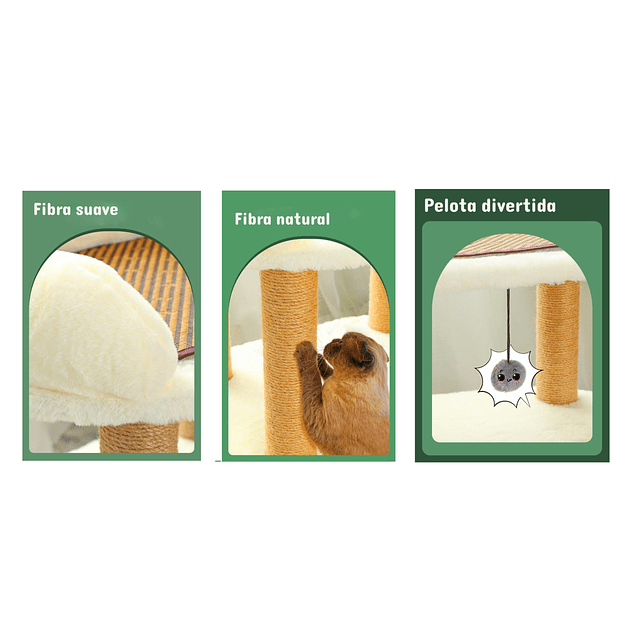 Rascador Cama Blanco Para Gato