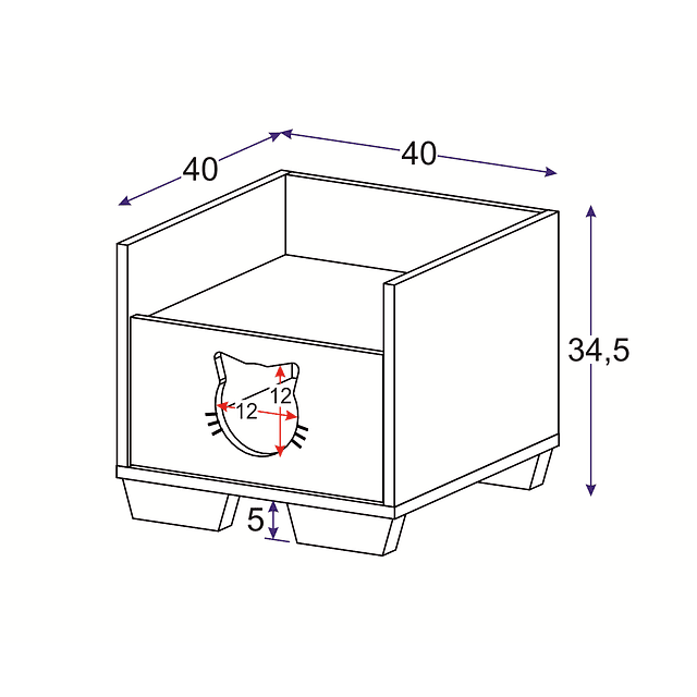 Cama Gatito Blanca Petscool Con Cajón