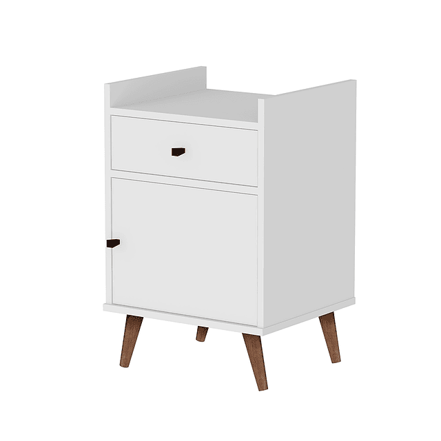 Velador Con Puerta Be Blanco