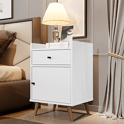 Velador Con Puerta Be Blanco