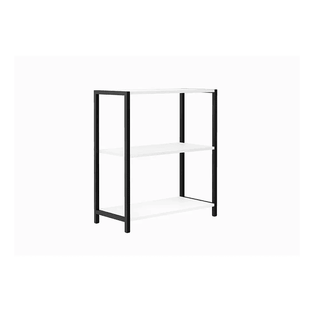 Combo Mesa De Escritorio Con Cajon Practic Blanco / Avellana + Estante New York Blanco 3Niveles