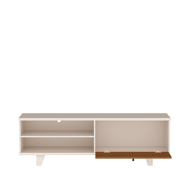 Combo Rack Buffet Be Perla Caramelo + Mesa De Centro Blanco Miel Livorno 