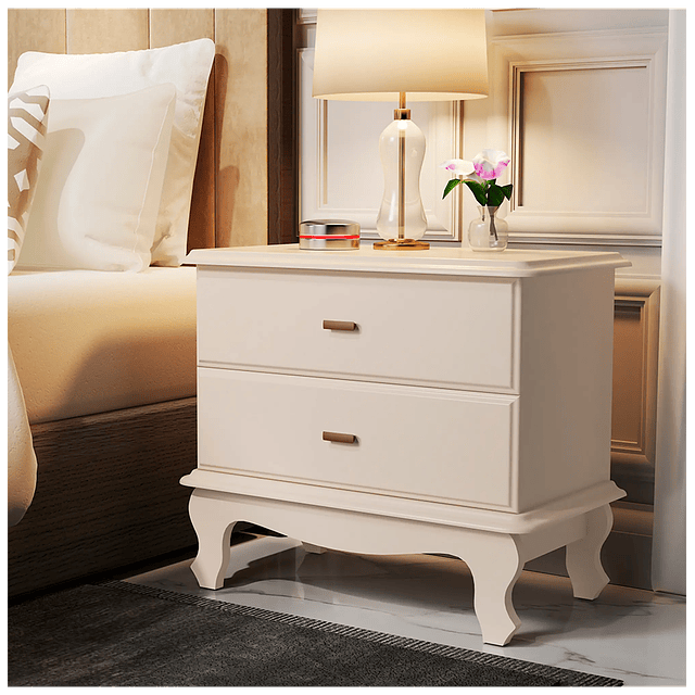 Combo Camarote 1Plaza Liliane Blanco + Velador Retro Be Perla