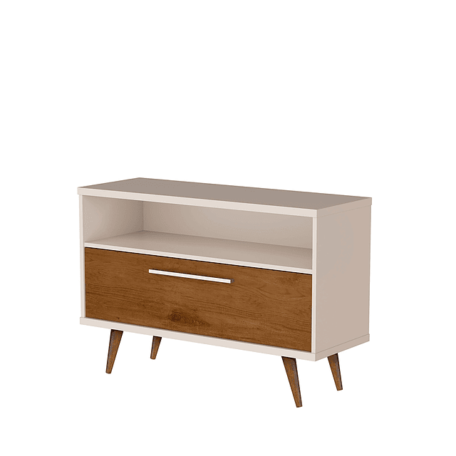 Combo Rack Tv Be Perla Caramelo + Mesa Lateral Alta Be Perla