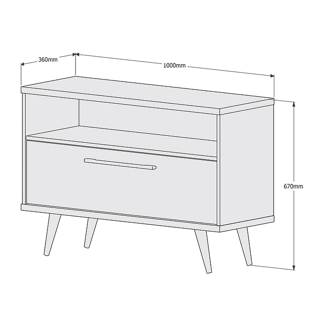 Combo Rack Tv Be Perla Caramelo + Mesa Lateral Alta Be Perla