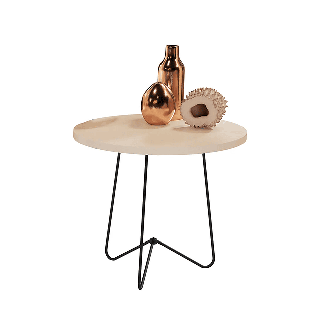 Combo Rack Tv Be Perla Caramelo + Mesa Lateral Alta Be Perla