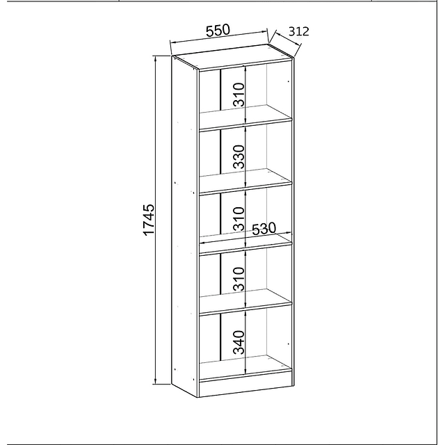 Combo Estante Multiuso Parana 2 Puertas Almendra + Estante Modular Plástico 4 Niveles Negro