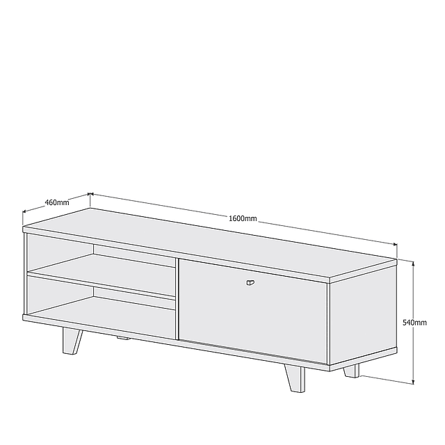 Combo Rack Buffet Be Canela + Mesa De Centro Grafito Miel Livorno 