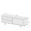 Combo Rack Buffet Be Canela + Mesa De Centro Grafito Miel Livorno 